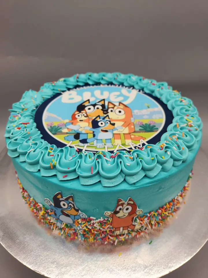 Bluey edible image cake