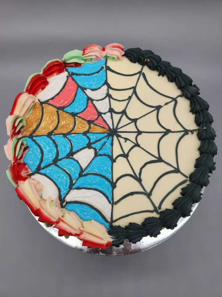 Spider-Man web cake
