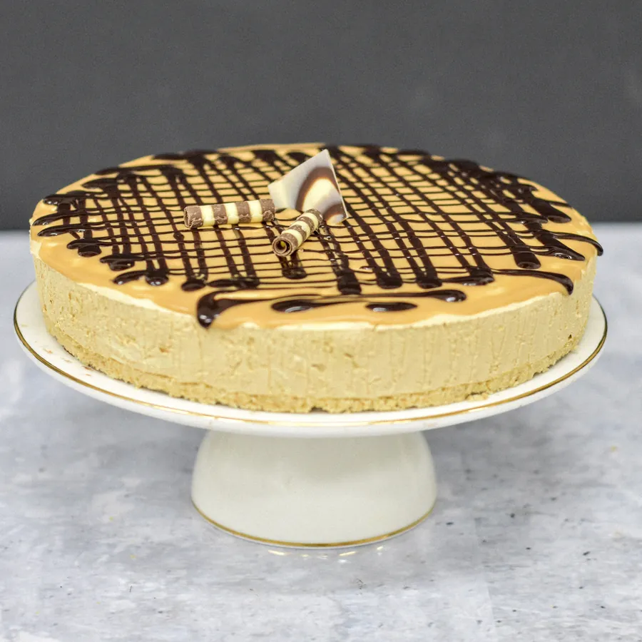 Caramel Cheesecake, light continental cheesecake with caramel