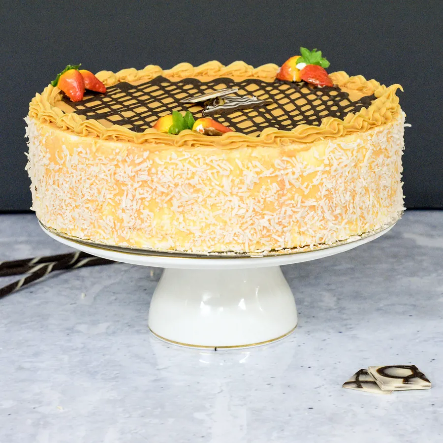 Caramel Torte, sponge layers with smooth caramel cream