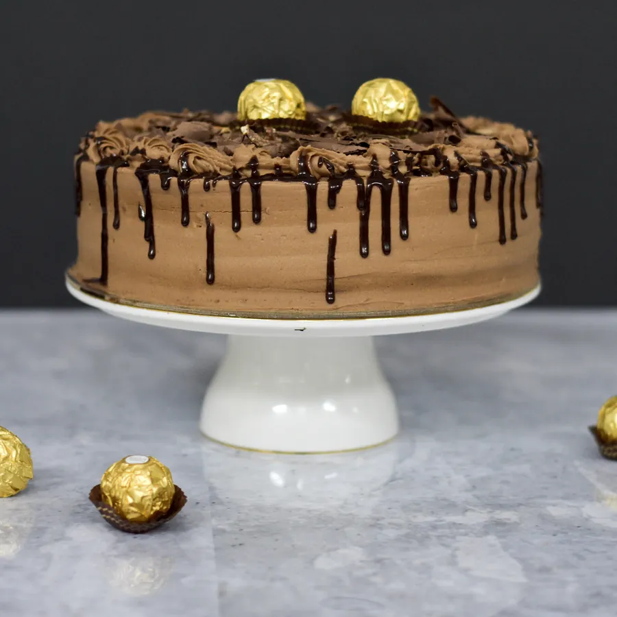 Hazelnut Torte, sponge layered with rich hazelnut cream