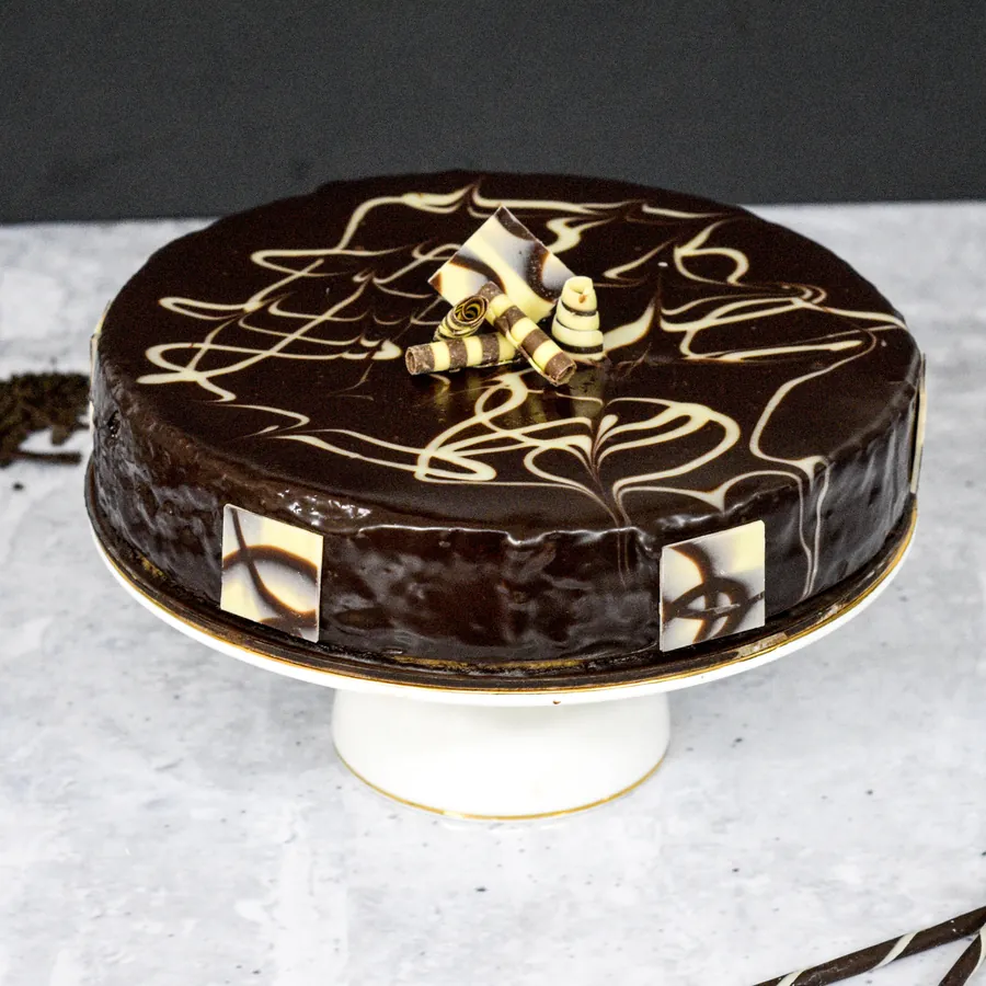 Marble Mud Cake, chocolate and vanilla mud cake swirled together